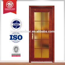 Caliente ventas villa puertas de madera maciza, vidrio puerta de madera maciza